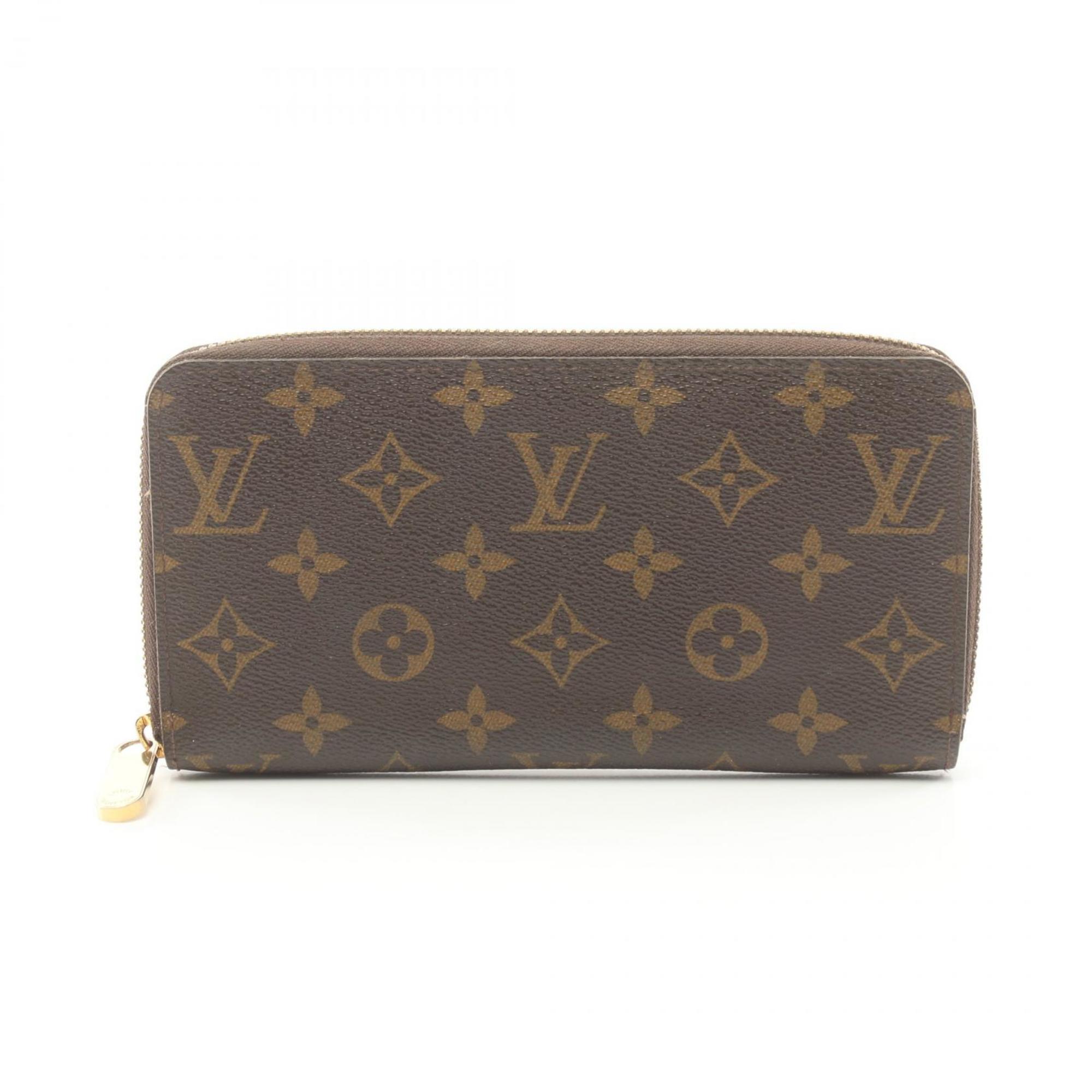 Louis Vuitton LOUIS VUITTON Zippy Wallet Monogram Round Long Coated Canvas Men's Women's Brown M60017