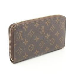 Louis Vuitton LOUIS VUITTON Zippy Wallet Monogram Round Long Coated Canvas Men's Women's Brown M60017