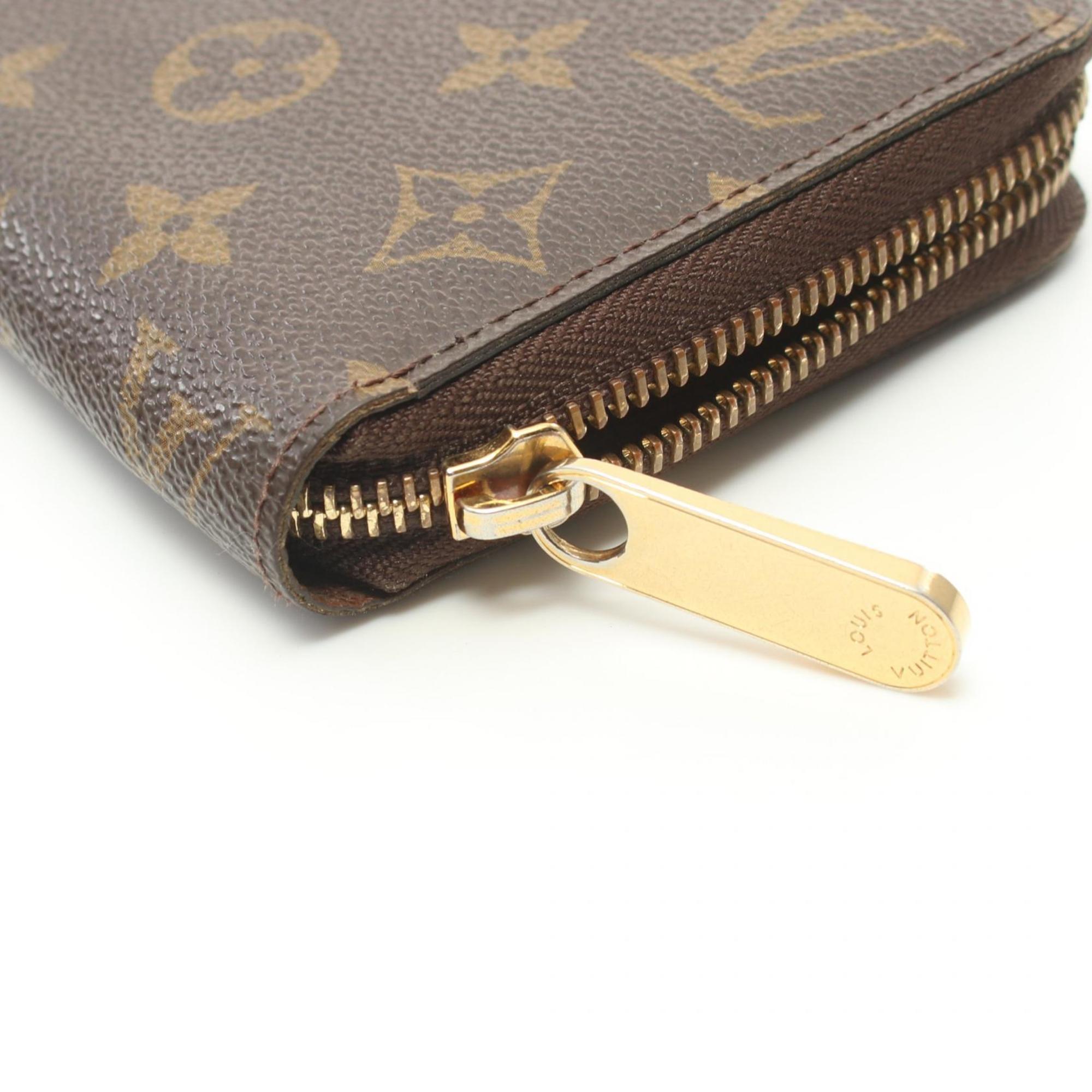 Louis Vuitton LOUIS VUITTON Zippy Wallet Monogram Round Long Coated Canvas Men's Women's Brown M60017