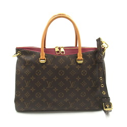 Louis Vuitton Pallas Bag, Coated Canvas, Monogram, Women's, Brown, M40906