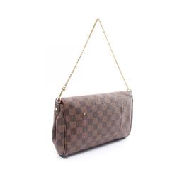 Louis Vuitton LOUIS VUITTON Favorite MM Handbag Bag Coated Canvas Leather Damier Women's Brown N41129