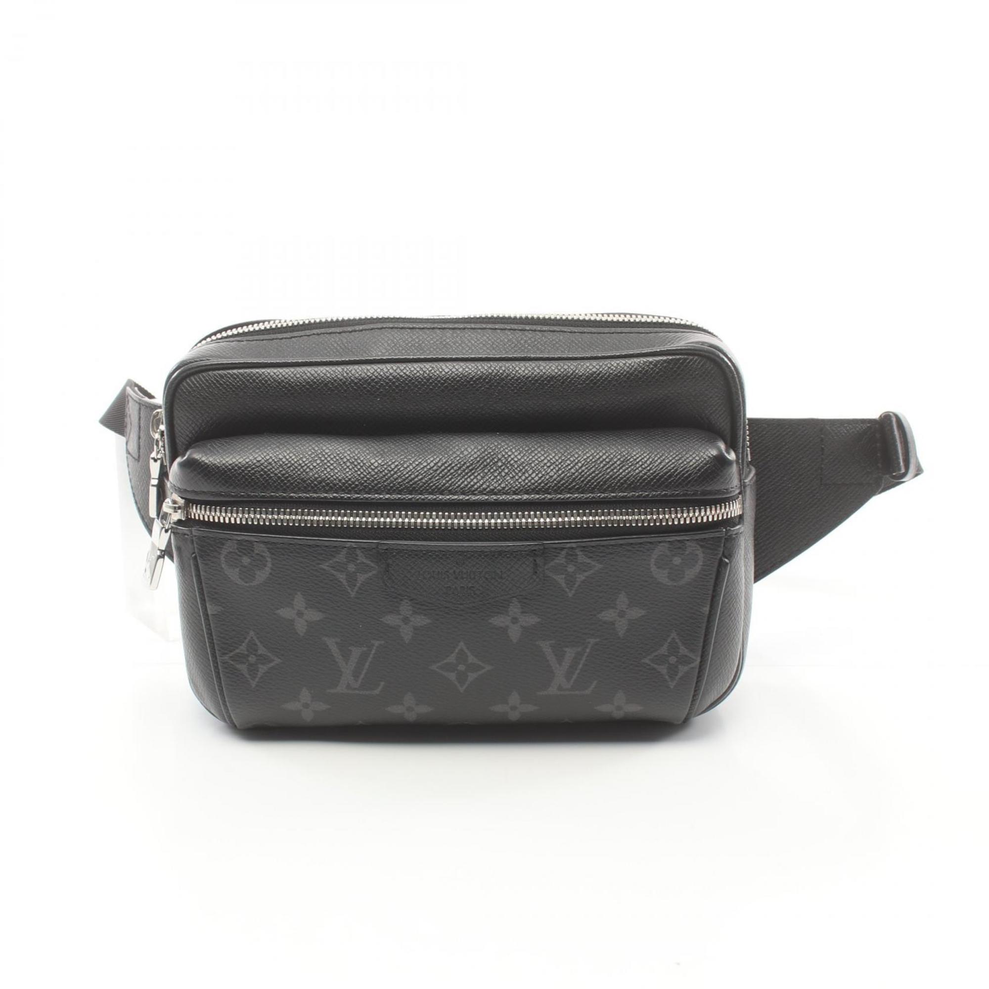 Louis Vuitton LOUIS VUITTON Bumbag Outdoor Taiga Rama Noir Waist Bag Body Coated Canvas Leather Men's Black M30245