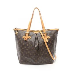 Louis Vuitton Palermo GM Monogram Shoulder Bag, Coated Canvas, Leather, Women's, Brown, M40146