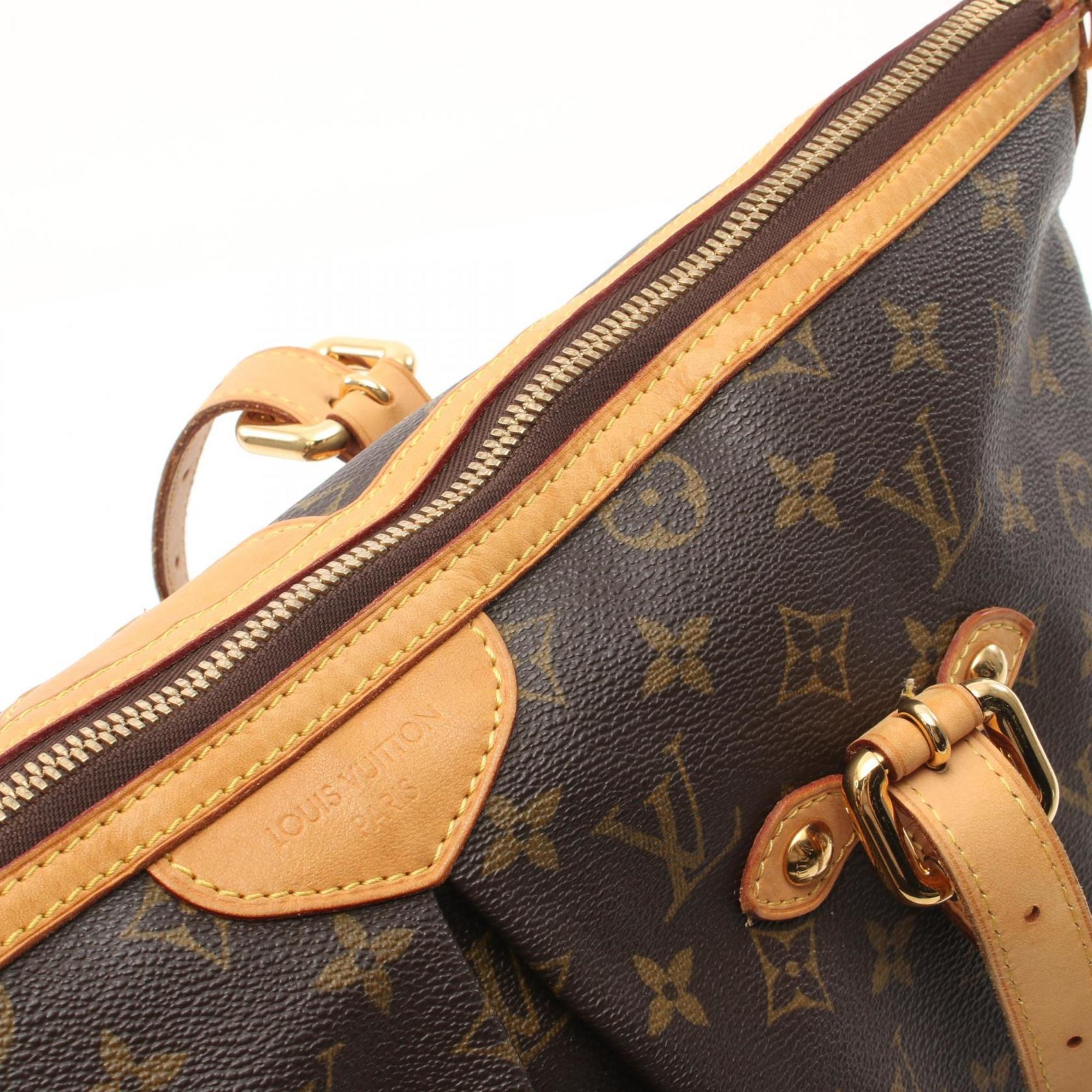 Louis Vuitton Palermo GM Monogram Shoulder Bag, Coated Canvas, Leather, Women's, Brown, M40146