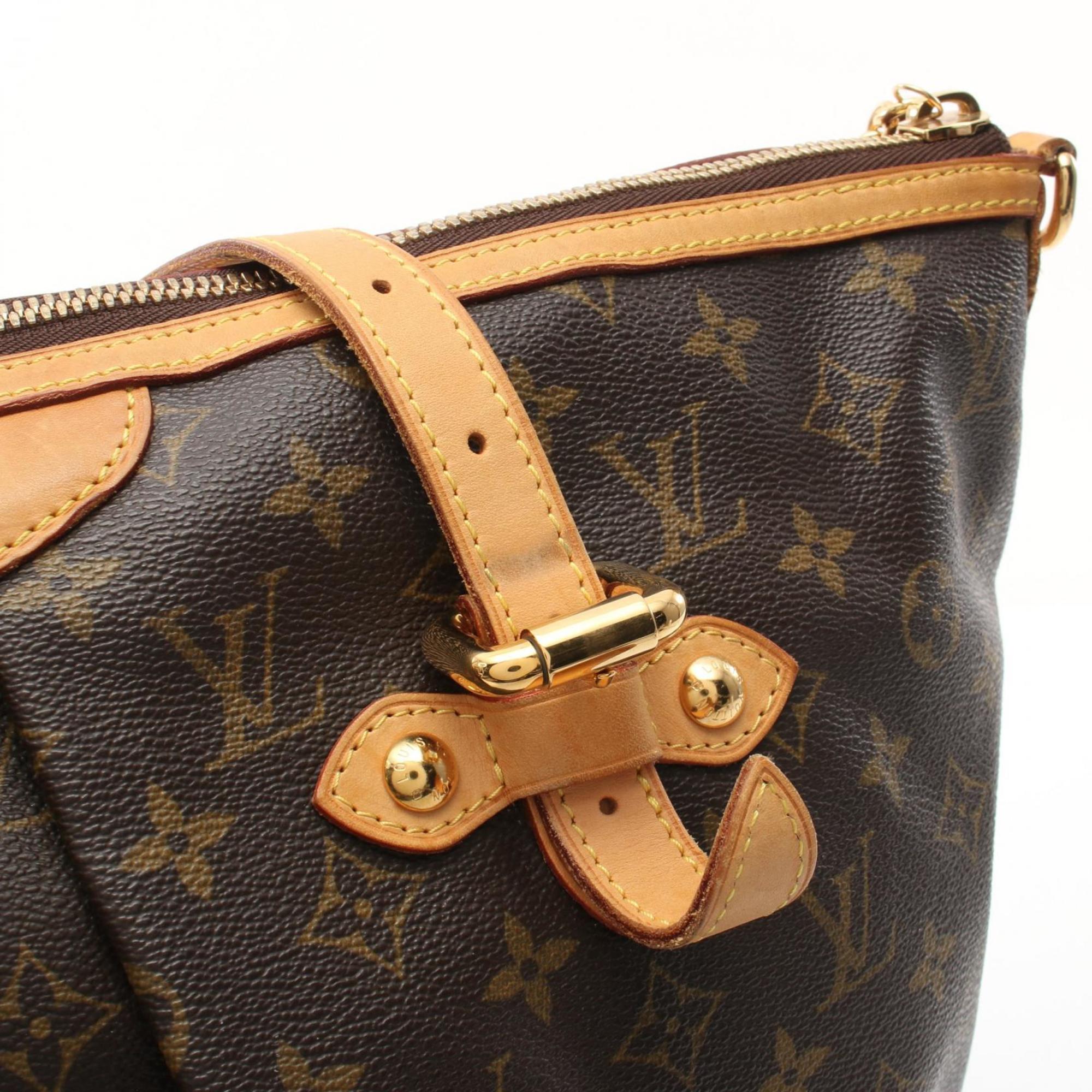 Louis Vuitton Palermo GM Monogram Shoulder Bag, Coated Canvas, Leather, Women's, Brown, M40146