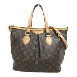 LOUIS VUITTON Palermo PM 2-way shoulder bag, coated canvas, monogram, ladies, brown, M40145