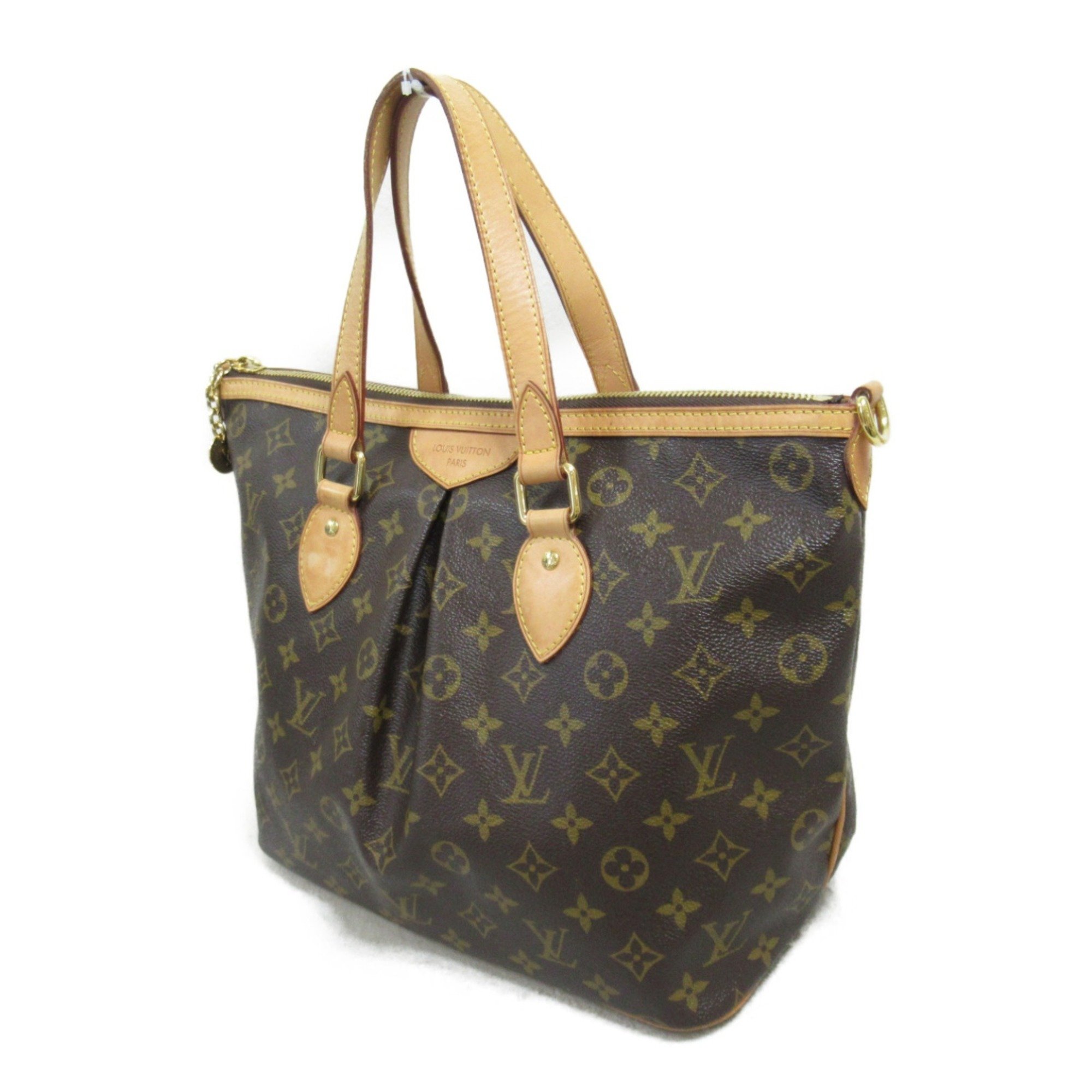 LOUIS VUITTON Palermo PM 2-way shoulder bag, coated canvas, monogram, ladies, brown, M40145