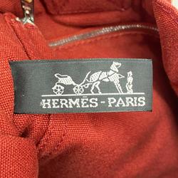 Hermes Tote Bag Foult PM Canvas Red Women's