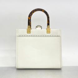 Fendi Handbag Sunshine Small Leather White Women's