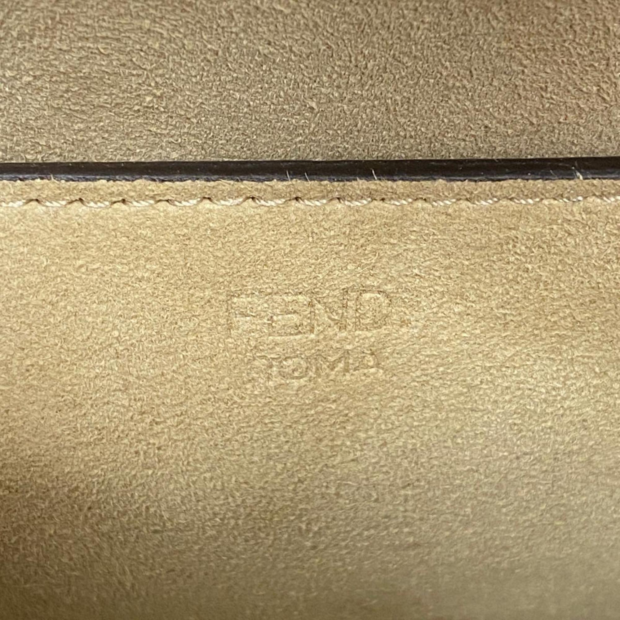 Fendi Handbag Sunshine Small Leather White Women's