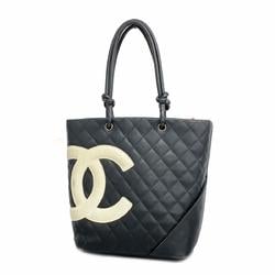 Chanel Tote Bag Cambon Lambskin Black Women's