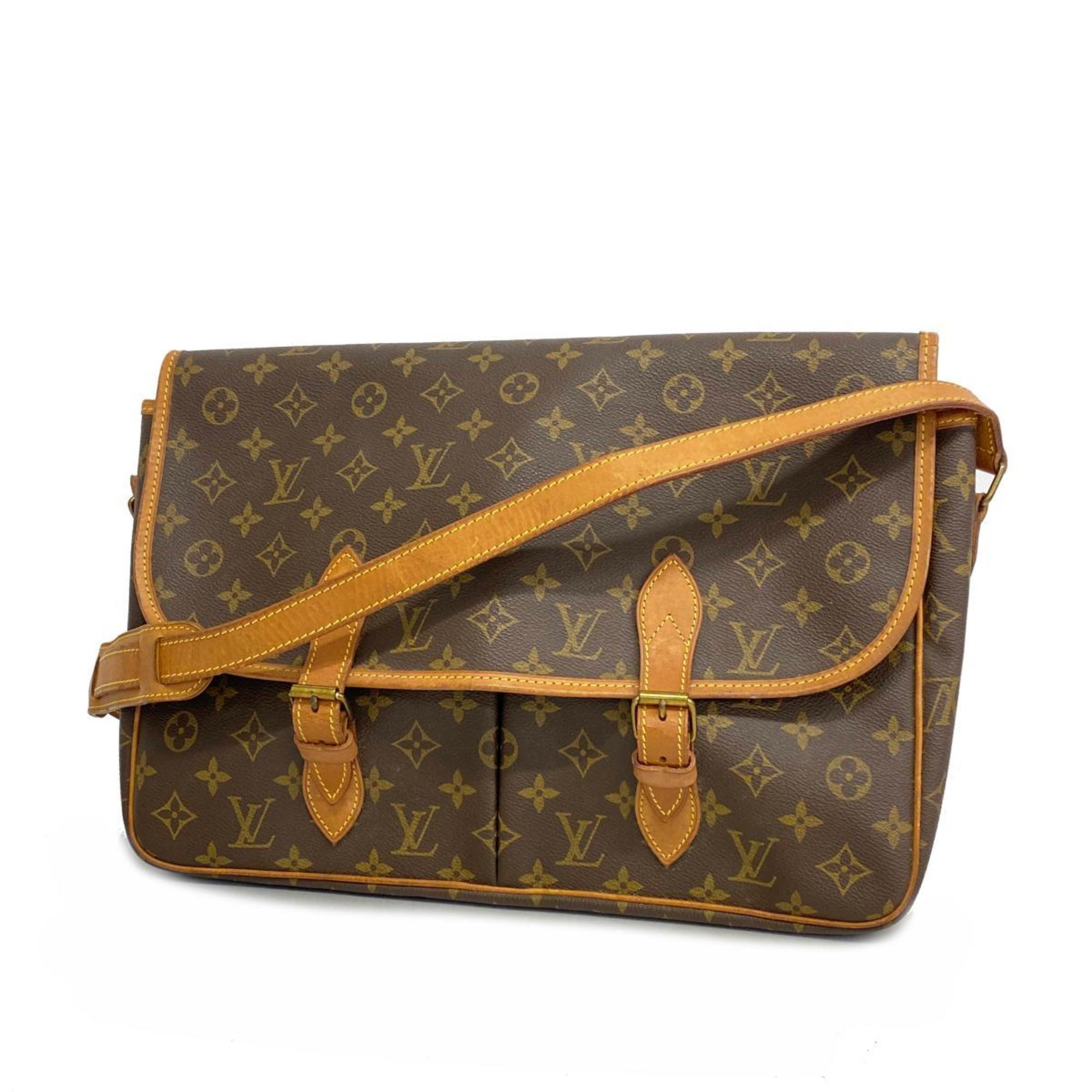 Louis Vuitton Shoulder Bag Monogram Gibessier GM M42249 Brown Ladies