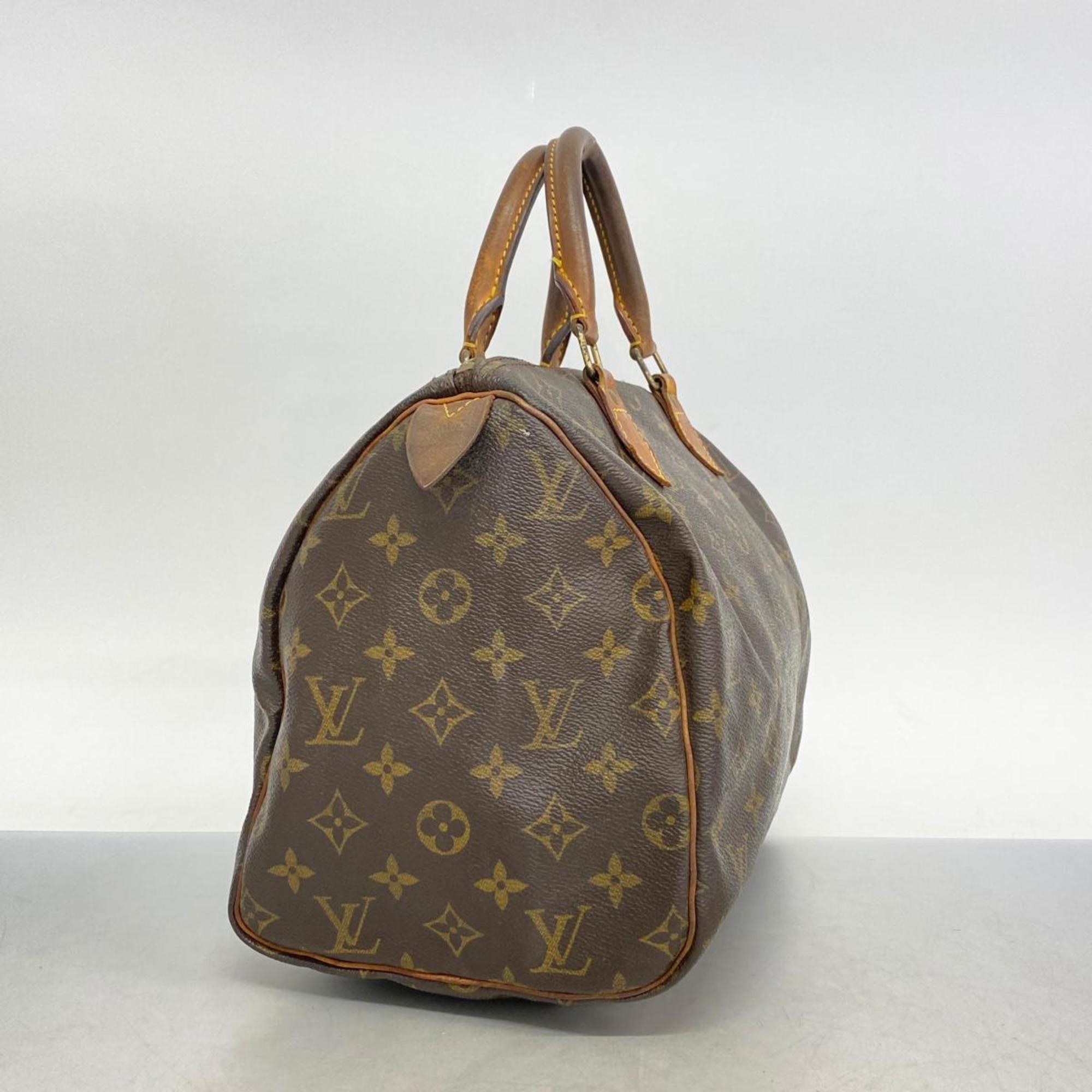 Louis Vuitton Handbag Monogram Speedy 30 M41108 Brown Ladies