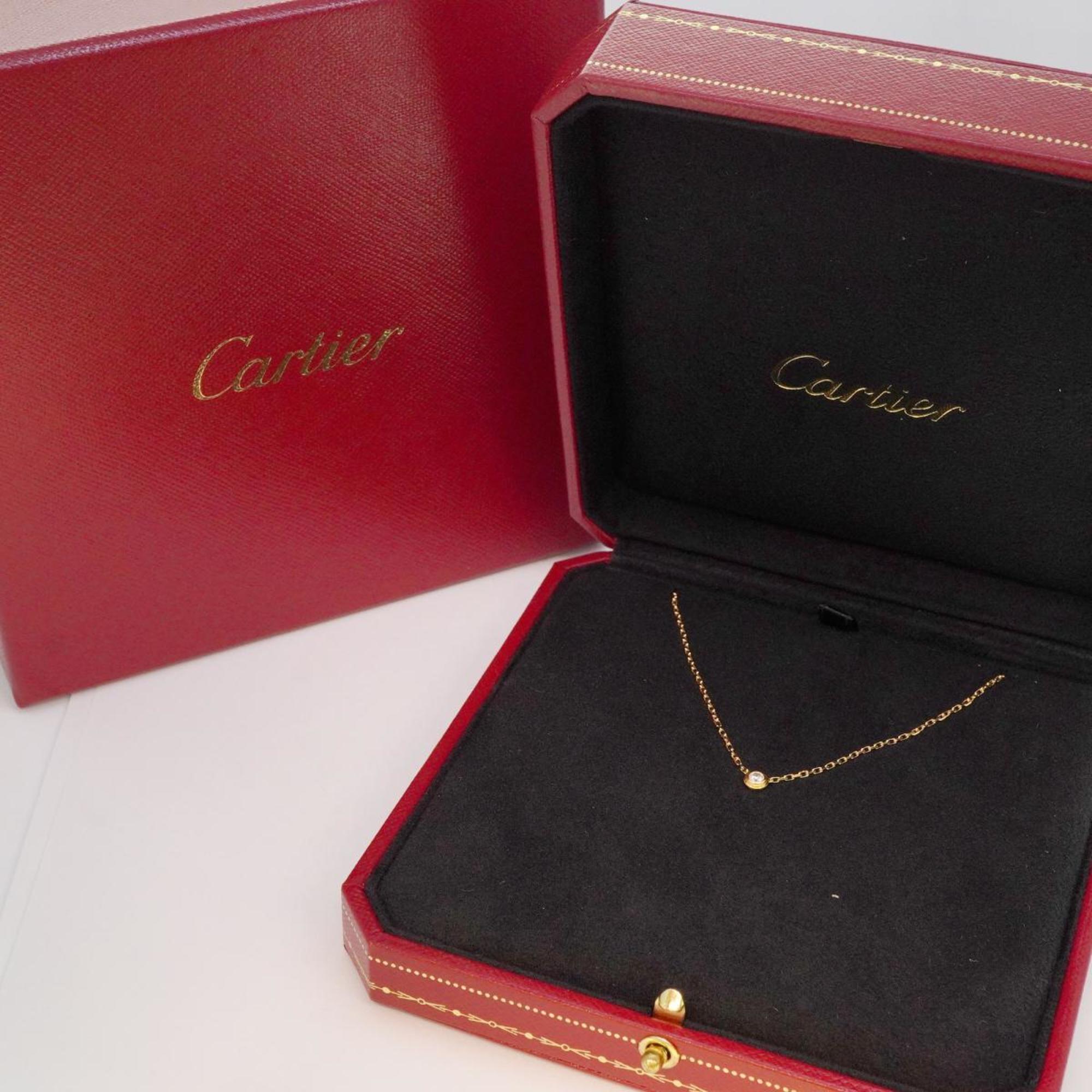 Cartier Necklace Diamant Legende SM 1PD Diamond K18YG Yellow Gold Women's