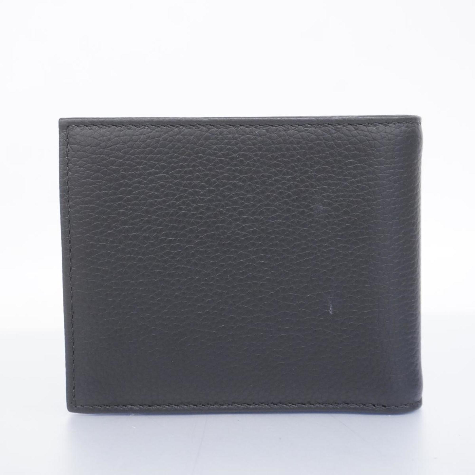 Christian Dior Wallet Trotter Canvas Leather Navy Black Men's