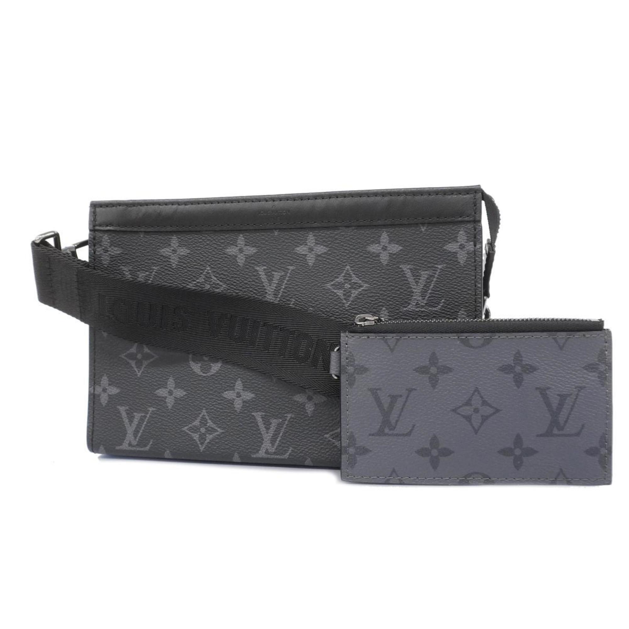 Louis Vuitton Shoulder Bag Monogram Eclipse Gaston Wearable Wallet M81124 Black Men's