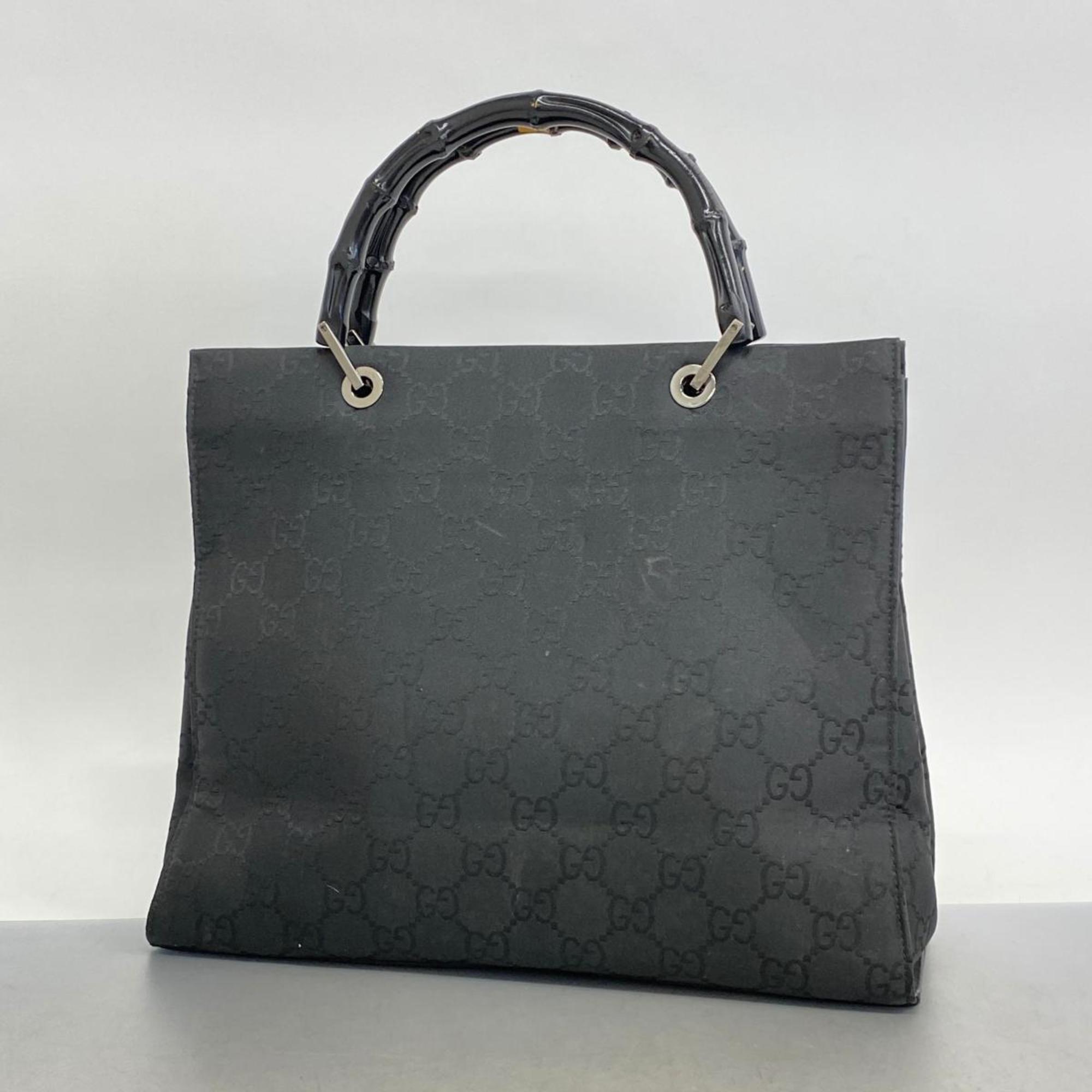 Gucci Handbag Bamboo GG Nylon 002 1010 Black Women's