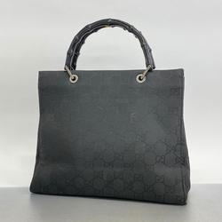 Gucci Handbag Bamboo GG Nylon 002 1010 Black Women's