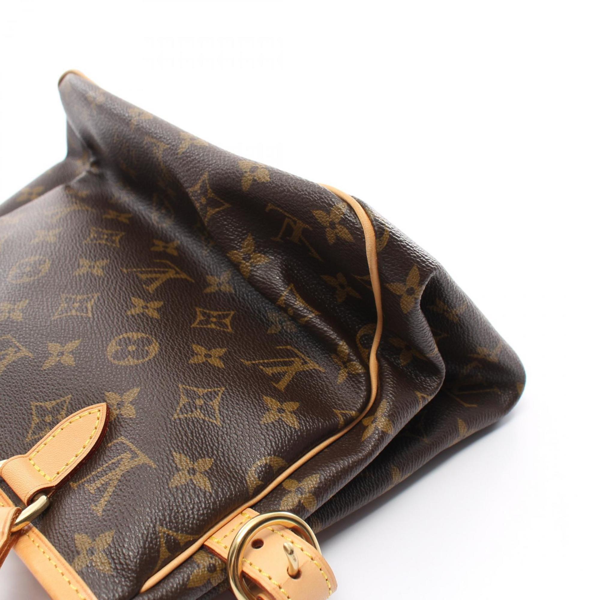 Louis Vuitton Batignolles Monogram Handbag Bag Coated Canvas Leather Women's Brown M51156