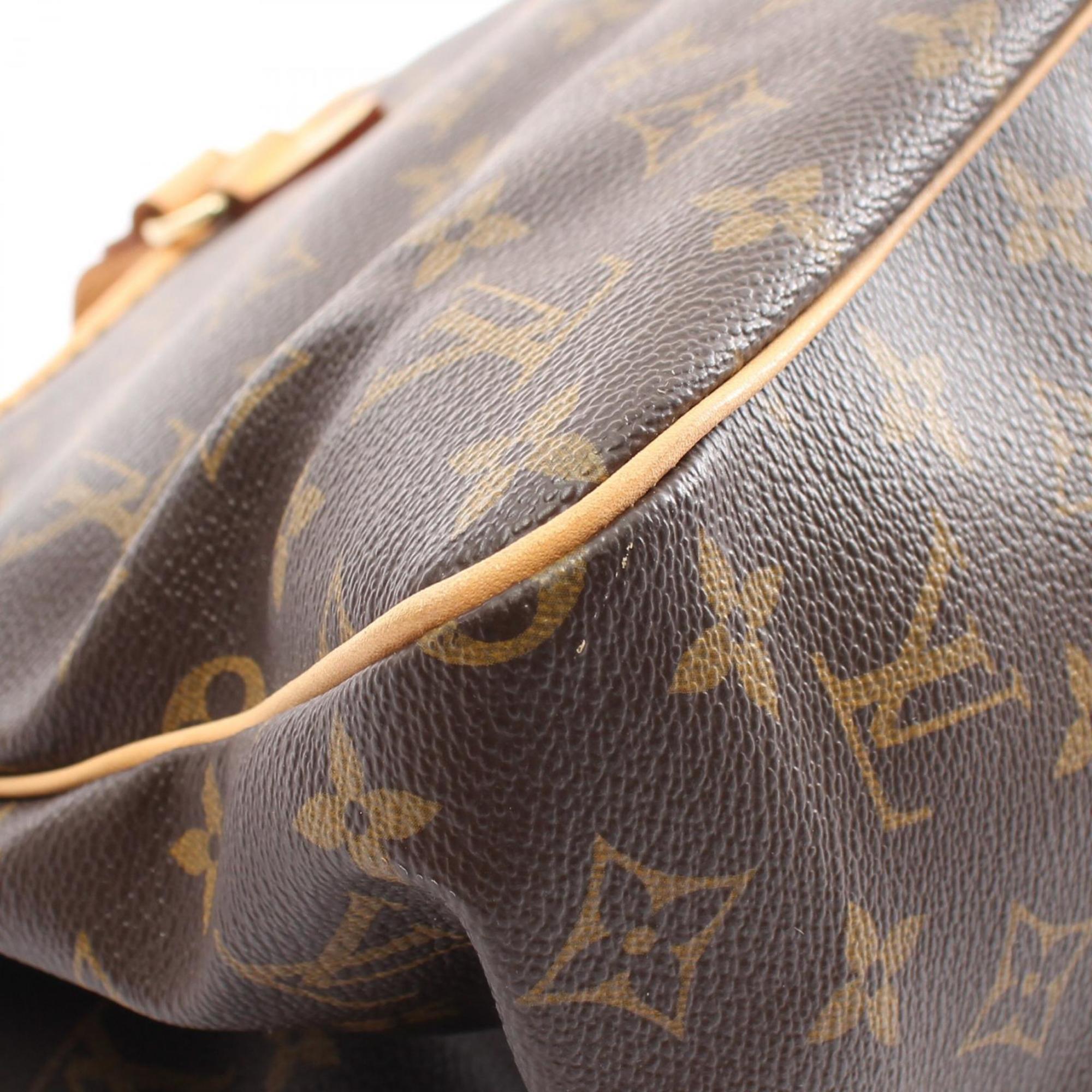 Louis Vuitton Batignolles Monogram Handbag Bag Coated Canvas Leather Women's Brown M51156