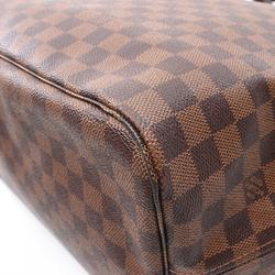 Louis Vuitton Neverfull GM Damier Ebene Tote Bag, Coated Canvas, Leather, Women's, Brown, N41357