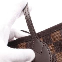 Louis Vuitton Neverfull GM Damier Ebene Tote Bag, Coated Canvas, Leather, Women's, Brown, N41357