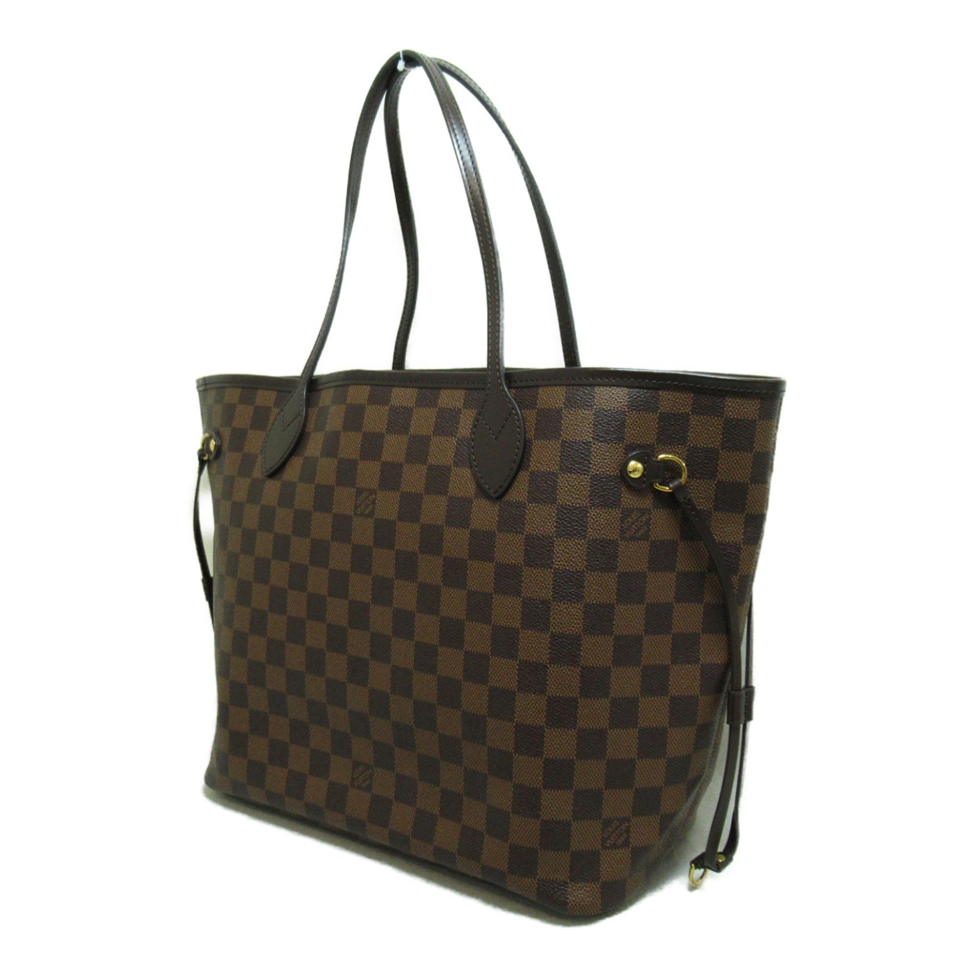 Louis Vuitton Neverfull MM Tote Bag, Coated Canvas, Damier, Women's, Brown, N41358