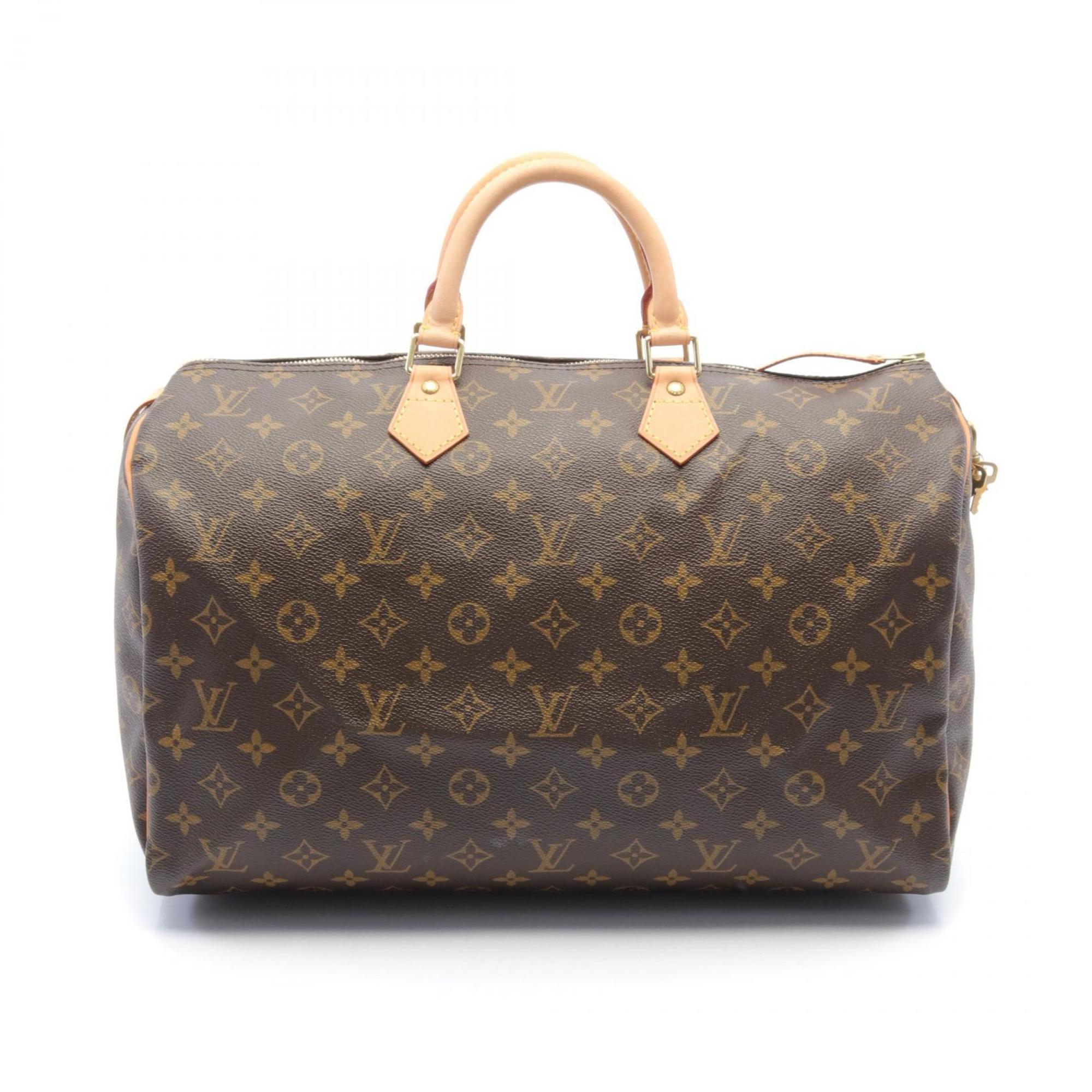 Louis Vuitton Speedy 40 Monogram Handbag Bag Coated Canvas Leather Women's Brown M41522