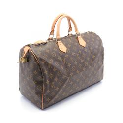 Louis Vuitton Speedy 40 Monogram Handbag Bag Coated Canvas Leather Women's Brown M41522