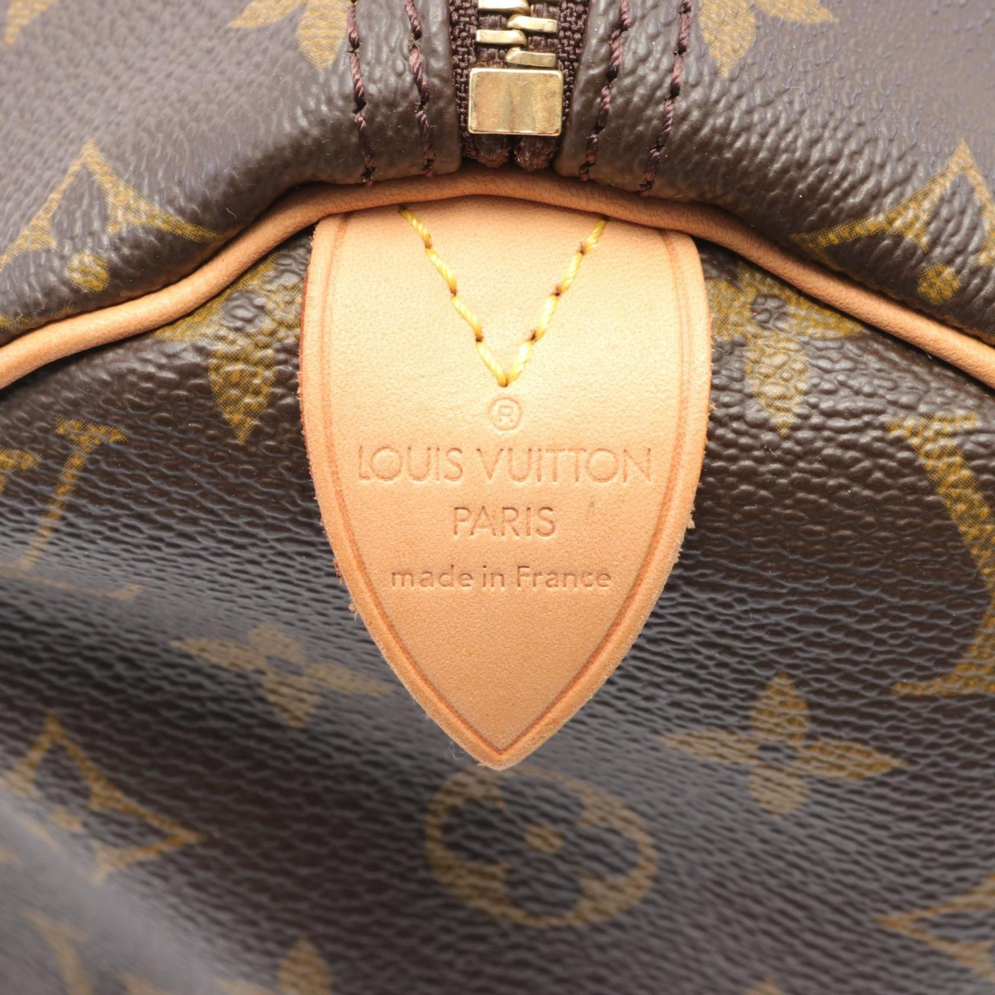 Louis Vuitton Speedy 40 Monogram Handbag Bag Coated Canvas Leather Women's Brown M41522