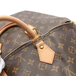 Louis Vuitton Speedy 40 Monogram Handbag Bag Coated Canvas Leather Women's Brown M41522