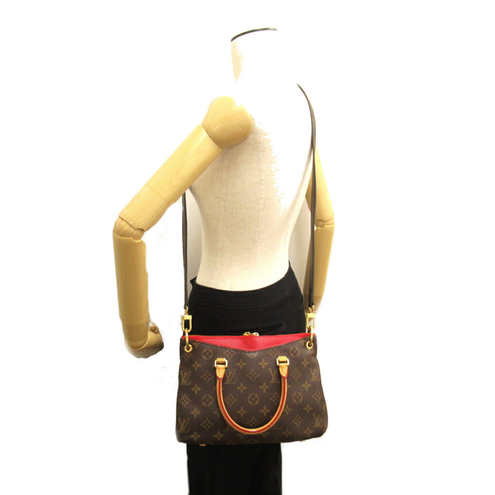 Louis Vuitton Pallas BB Shoulder Bag, Coated Canvas, Monogram, Women's, Brown, M41241