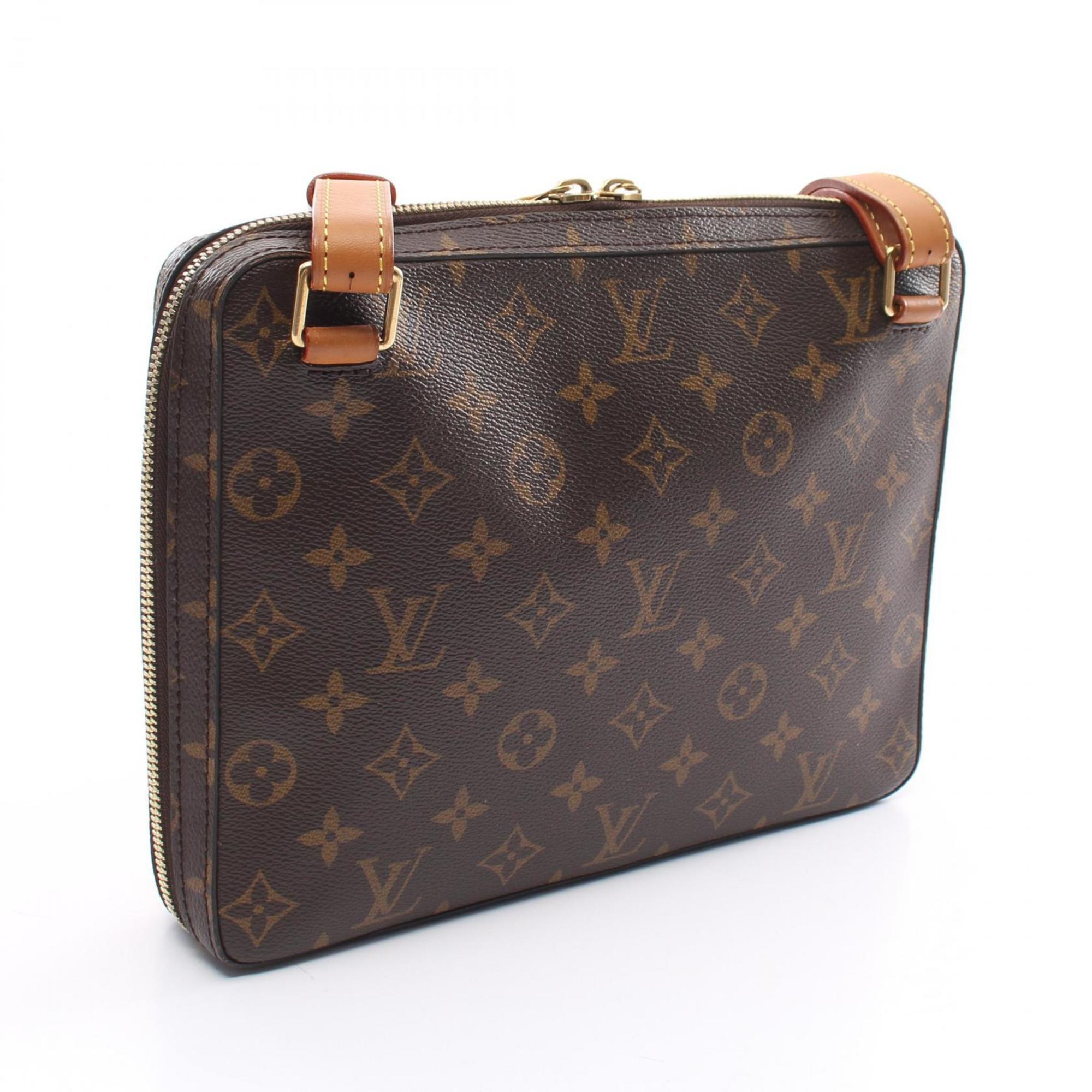 Louis Vuitton Soft Trunk PM Monogram Shoulder Bag Coated Canvas Leather Men's Women's Brown M68494