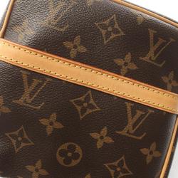 Louis Vuitton Danube Monogram Shoulder Bag, Coated Canvas, Leather, Women's, Brown, M45266