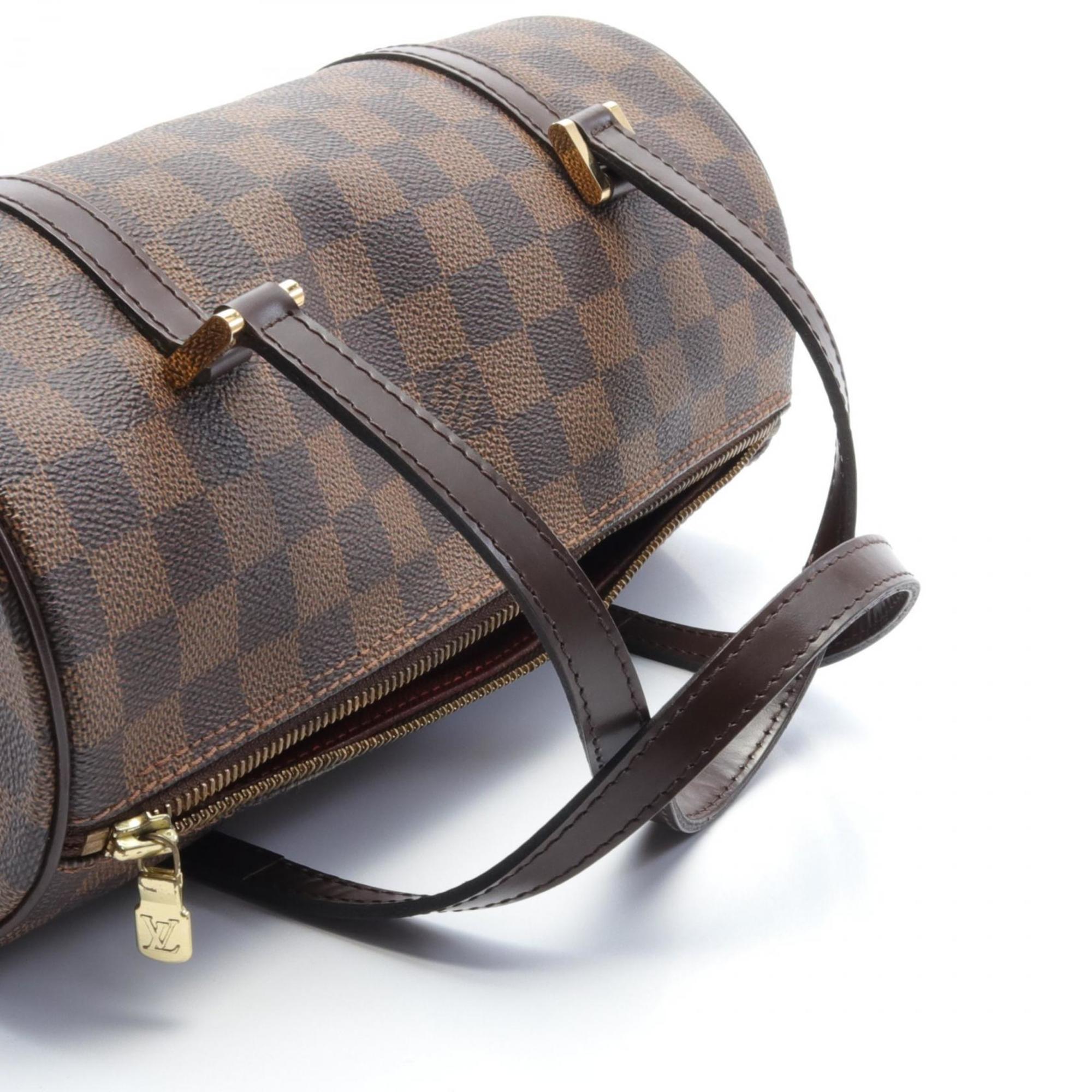 LOUIS VUITTON Papillon 26 Damier Ebene Handbag Bag Coated Canvas Leather Women's Brown N51304