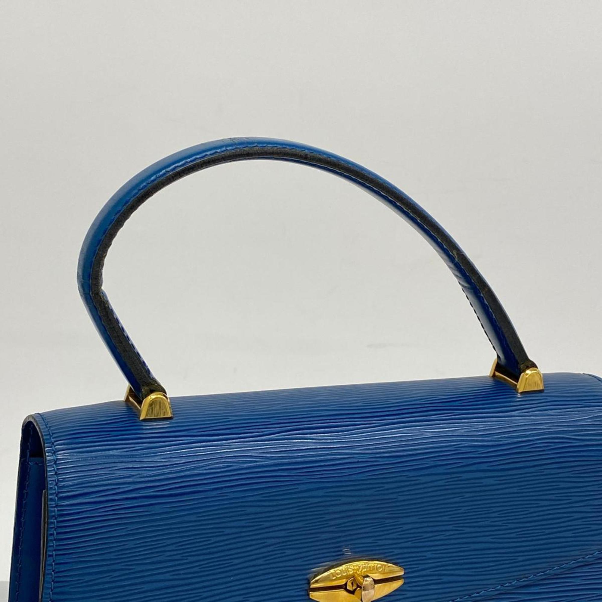 Louis Vuitton Handbag Epi Malesherbes M52375 Toledo Blue Ladies