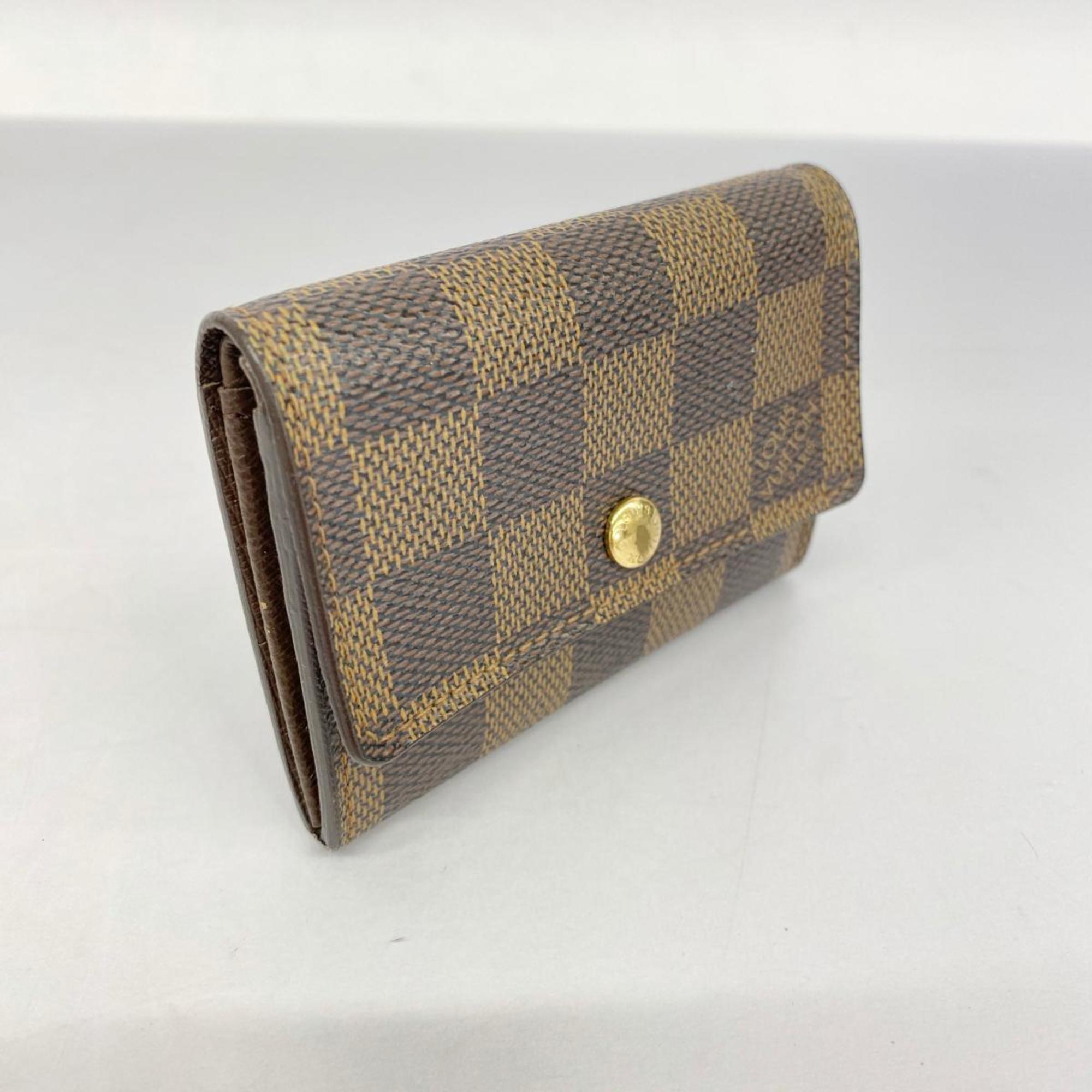 Louis Vuitton Wallet/Coin Case Damier Porto Monnaie Plat N61930 Ebene Men's/Women's