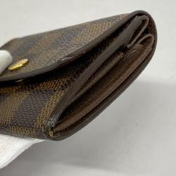 Louis Vuitton Wallet/Coin Case Damier Porto Monnaie Plat N61930 Ebene Men's/Women's