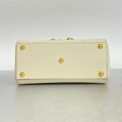 Gucci Handbag Horsebit 703848 Leather White Women's