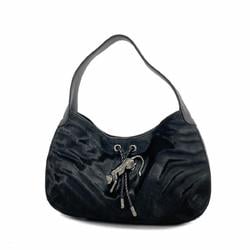 Cartier Shoulder Bag Panther Pony Black Women's