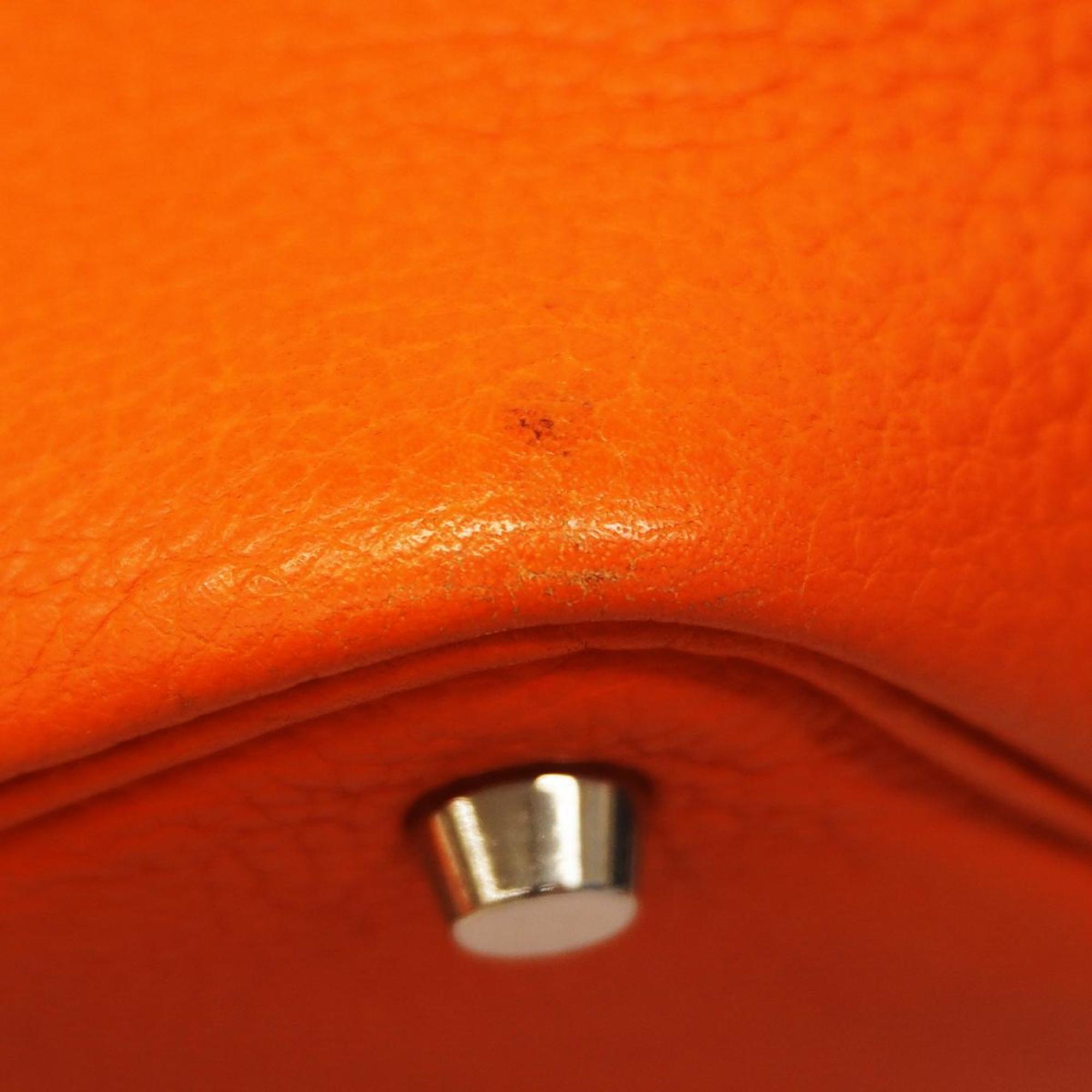 Hermes handbag Picotin PM H stamp Taurillon Clemence orange ladies