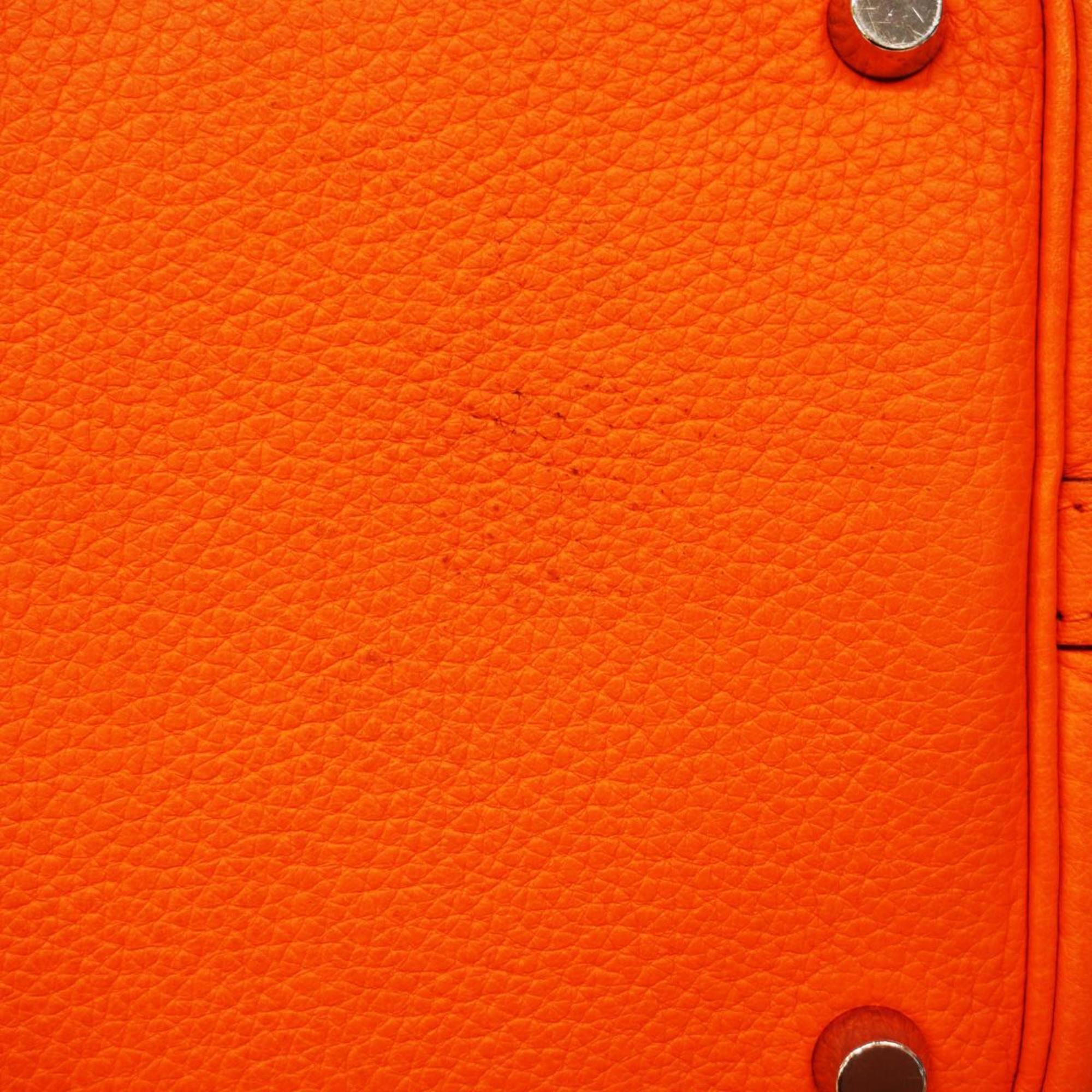 Hermes handbag Picotin PM H stamp Taurillon Clemence orange ladies