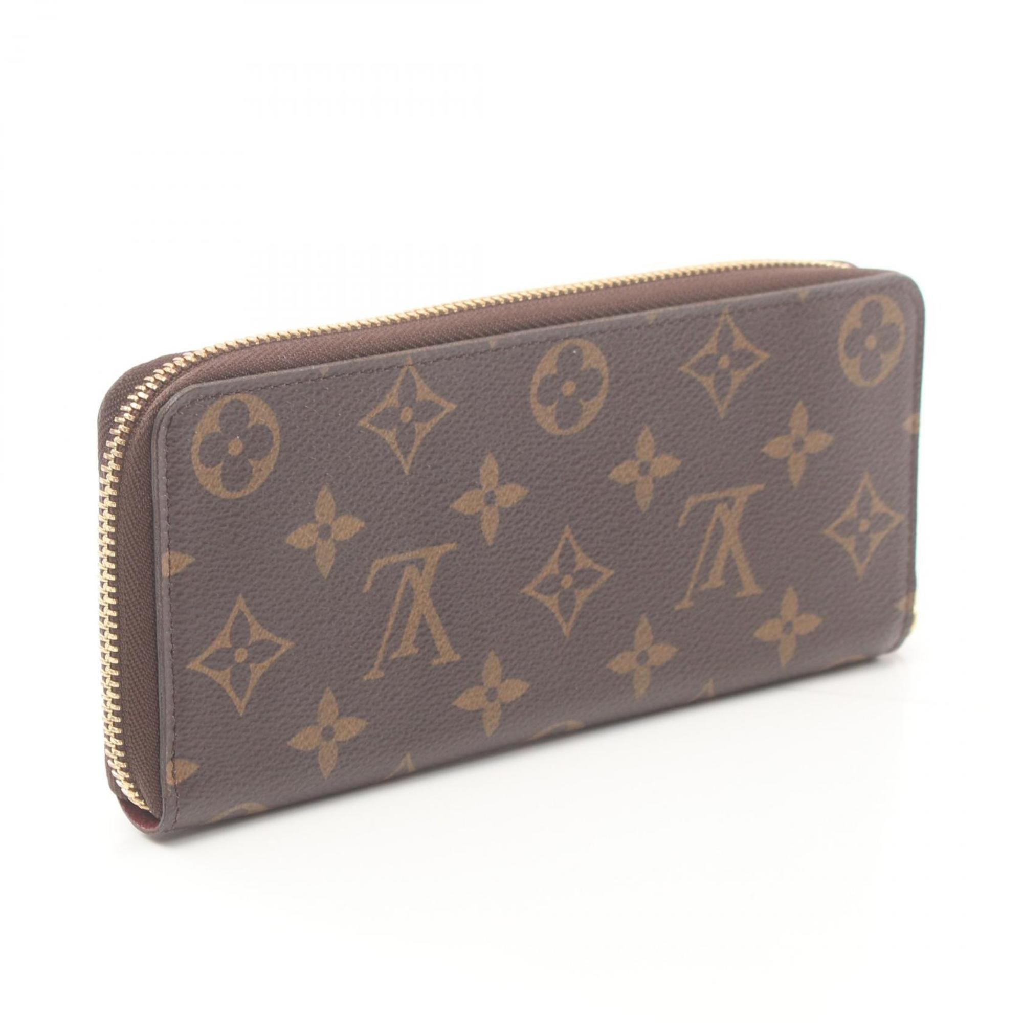 Louis Vuitton LOUIS VUITTON Zippy Wallet Monogram Fuchsia Round Long Coated Canvas Women's Brown Pink M60742