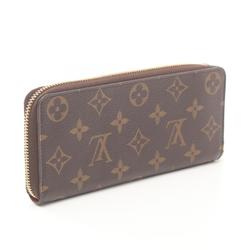 Louis Vuitton LOUIS VUITTON Zippy Wallet Monogram Fuchsia Round Long Coated Canvas Women's Brown Pink M60742