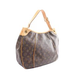 Louis Vuitton Galliera PM Monogram Shoulder Bag, Coated Canvas, Leather, Women's, Brown, M56382