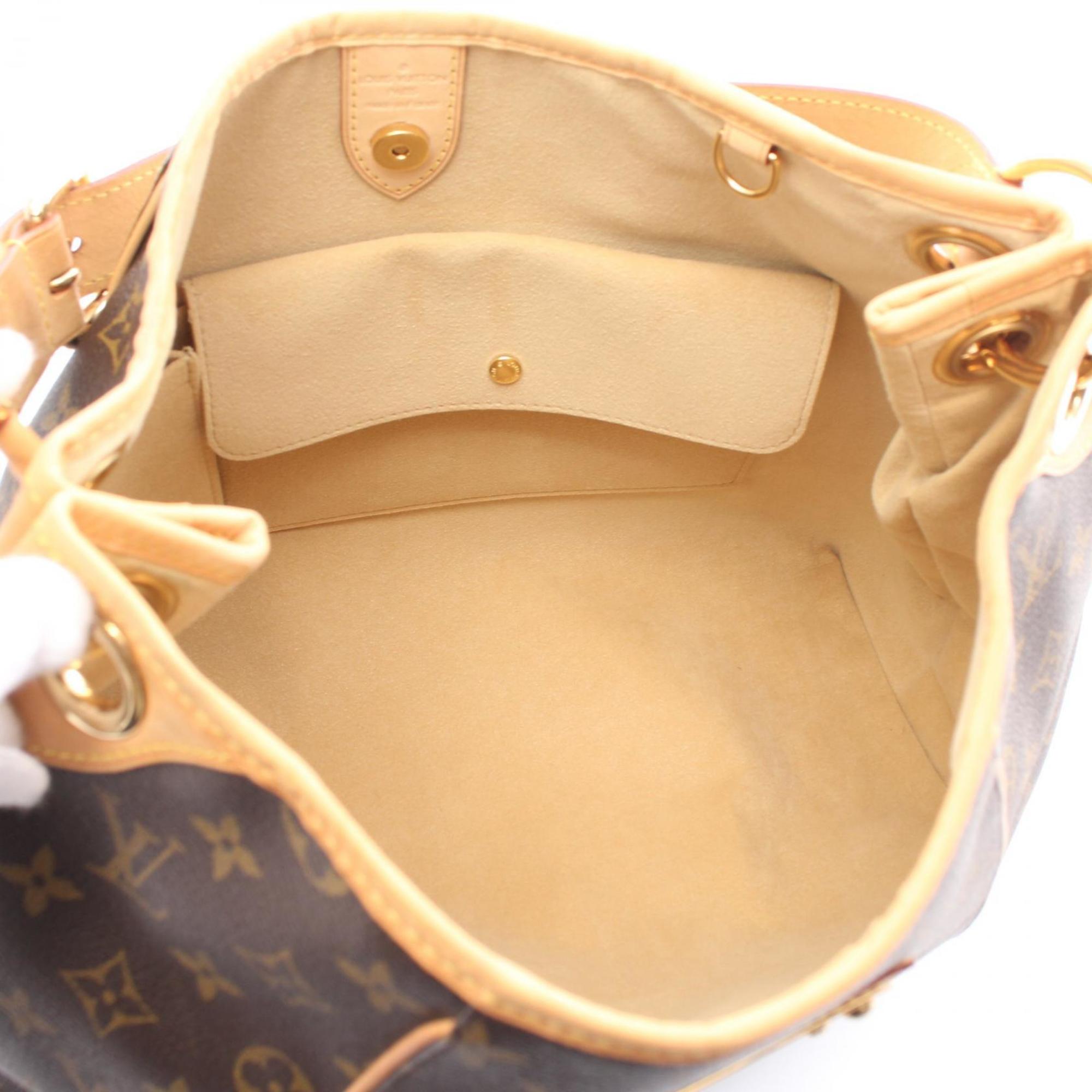 Louis Vuitton Galliera PM Monogram Shoulder Bag, Coated Canvas, Leather, Women's, Brown, M56382