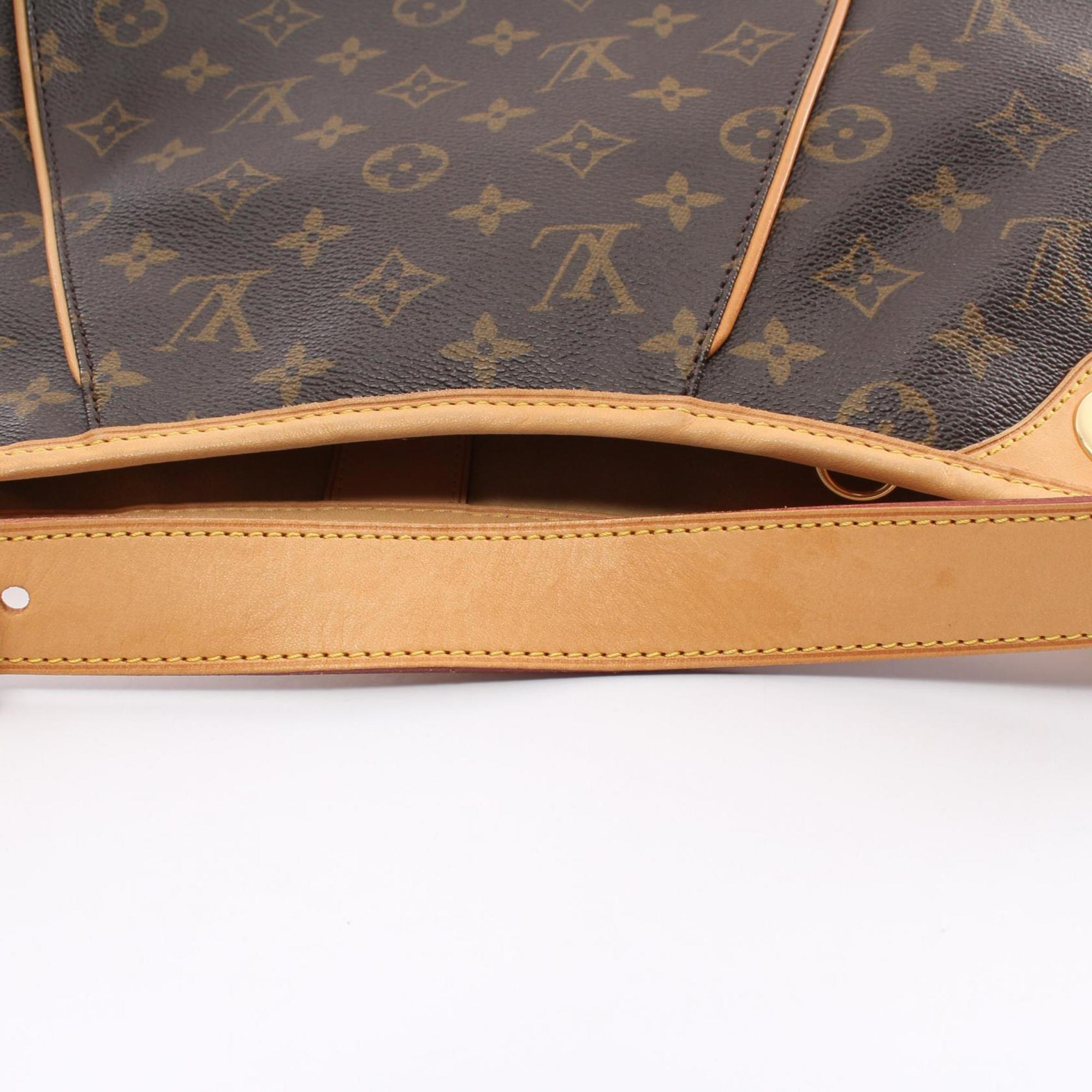 Louis Vuitton Galliera PM Monogram Shoulder Bag, Coated Canvas, Leather, Women's, Brown, M56382