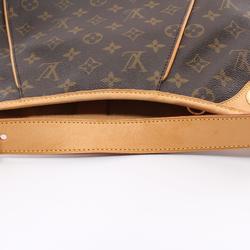 Louis Vuitton Galliera PM Monogram Shoulder Bag, Coated Canvas, Leather, Women's, Brown, M56382