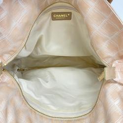 Chanel Tote Bag New Travel Nylon Pink Beige Champagne Women's