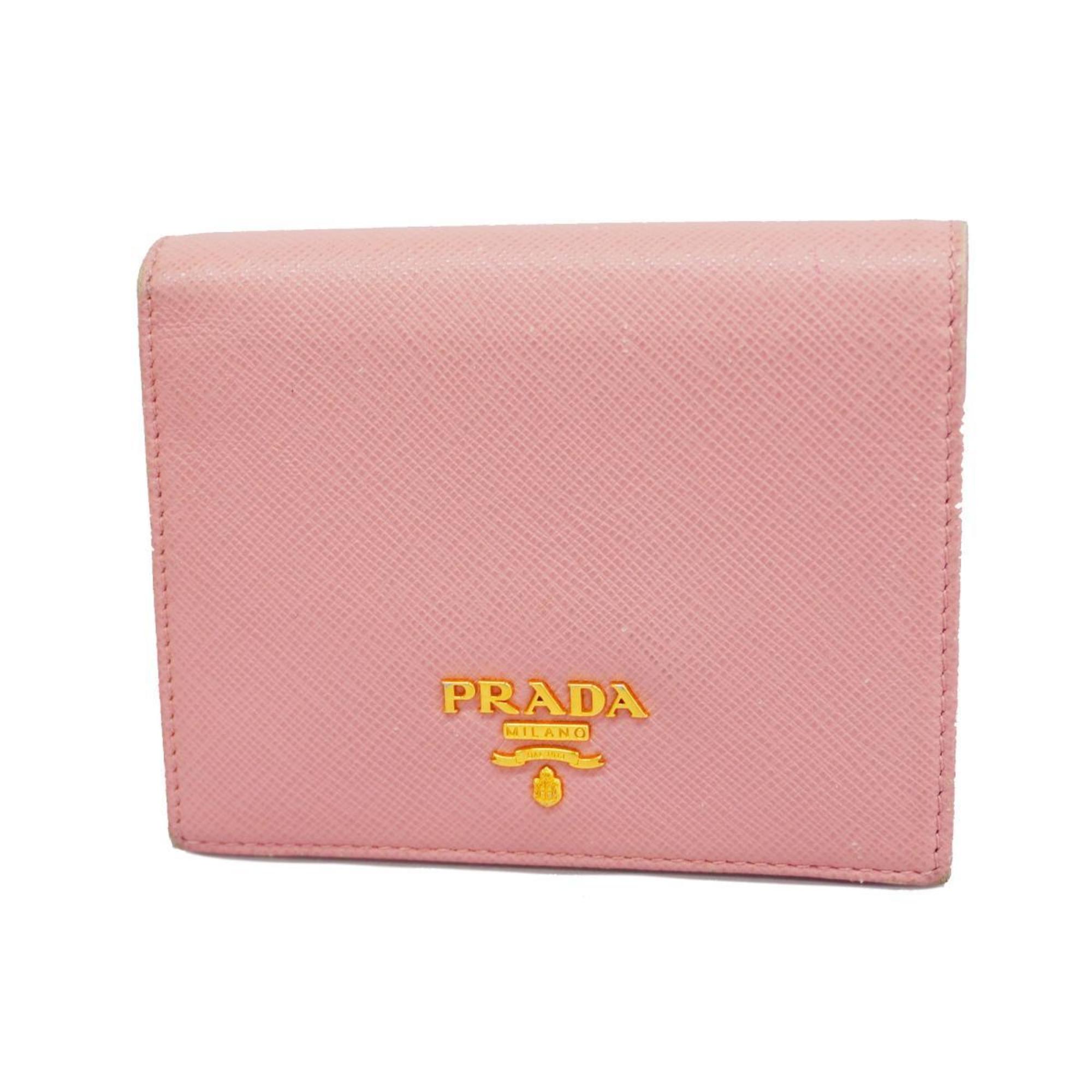 Prada wallet saffiano leather pink ladies